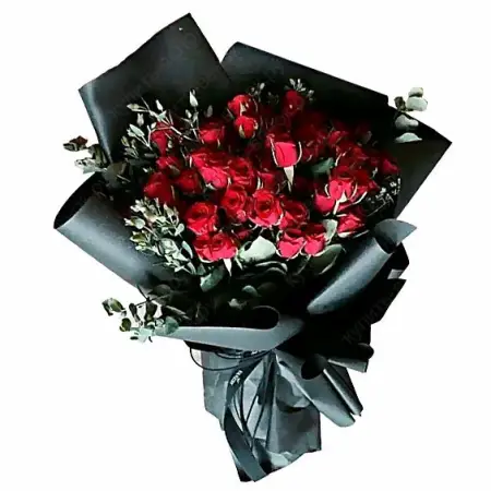 Траурный Букет из красных роз